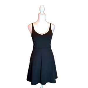 MOVE THEOLOGY Activewear Black with White Trim Sports/Tennis Dress, Size XS